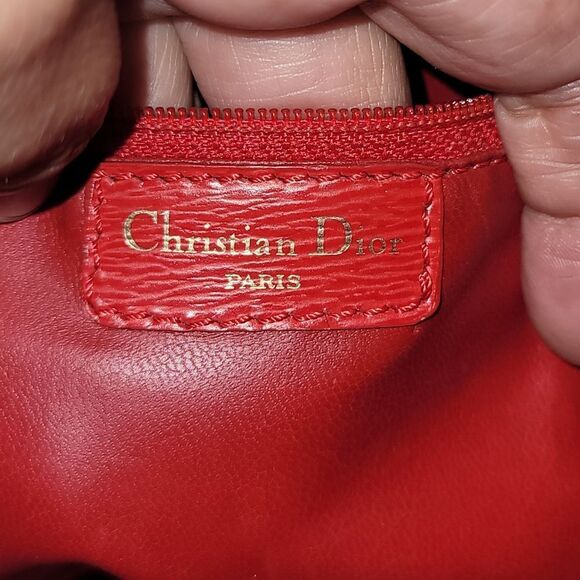 Christian Dior Vintage Red Drawstring Bucket Bag in EUC - Picture 15 of 16